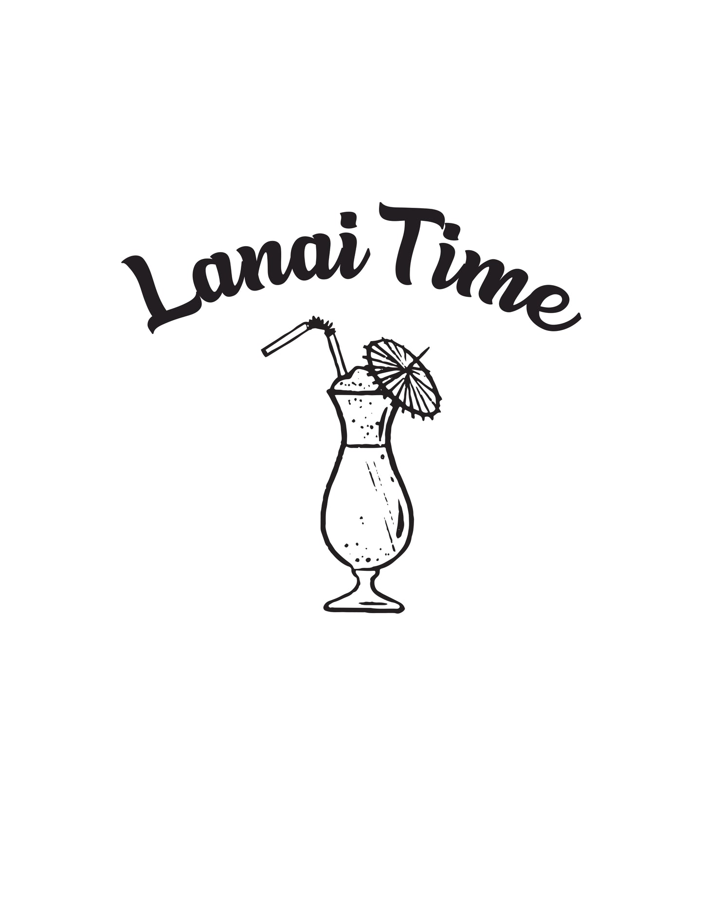 LanaiTime Short Sleeve "Feelin' Great from 5 to 8!" Black
