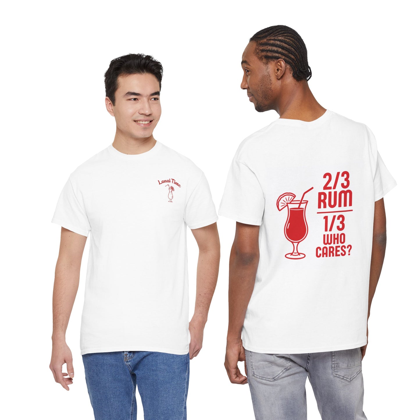 Rum Cocktail Tee — "2/3 Rum 1/3 Who Cares?" T-Shirt
