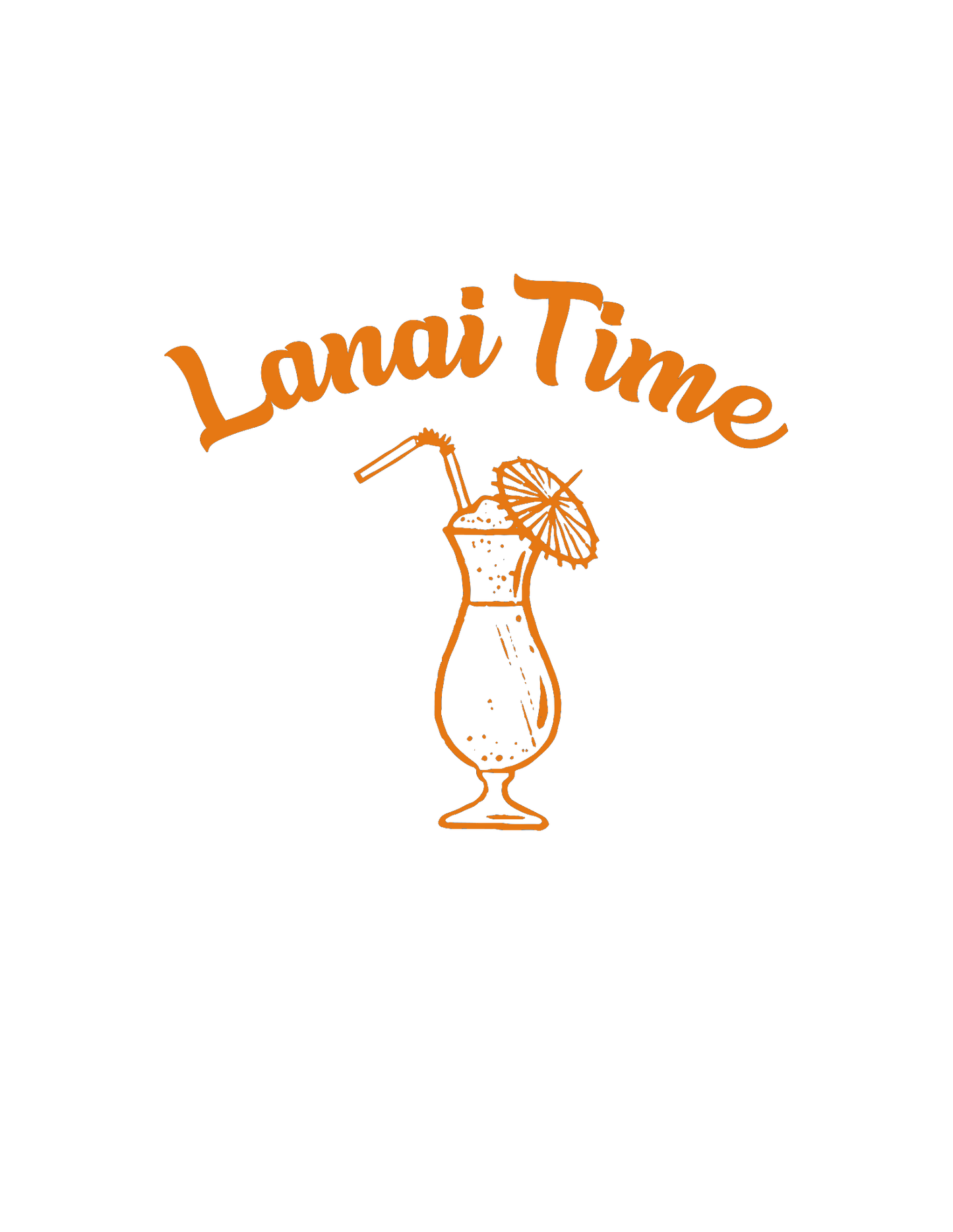 LanaiTime Short Sleeve Sunset View Orange